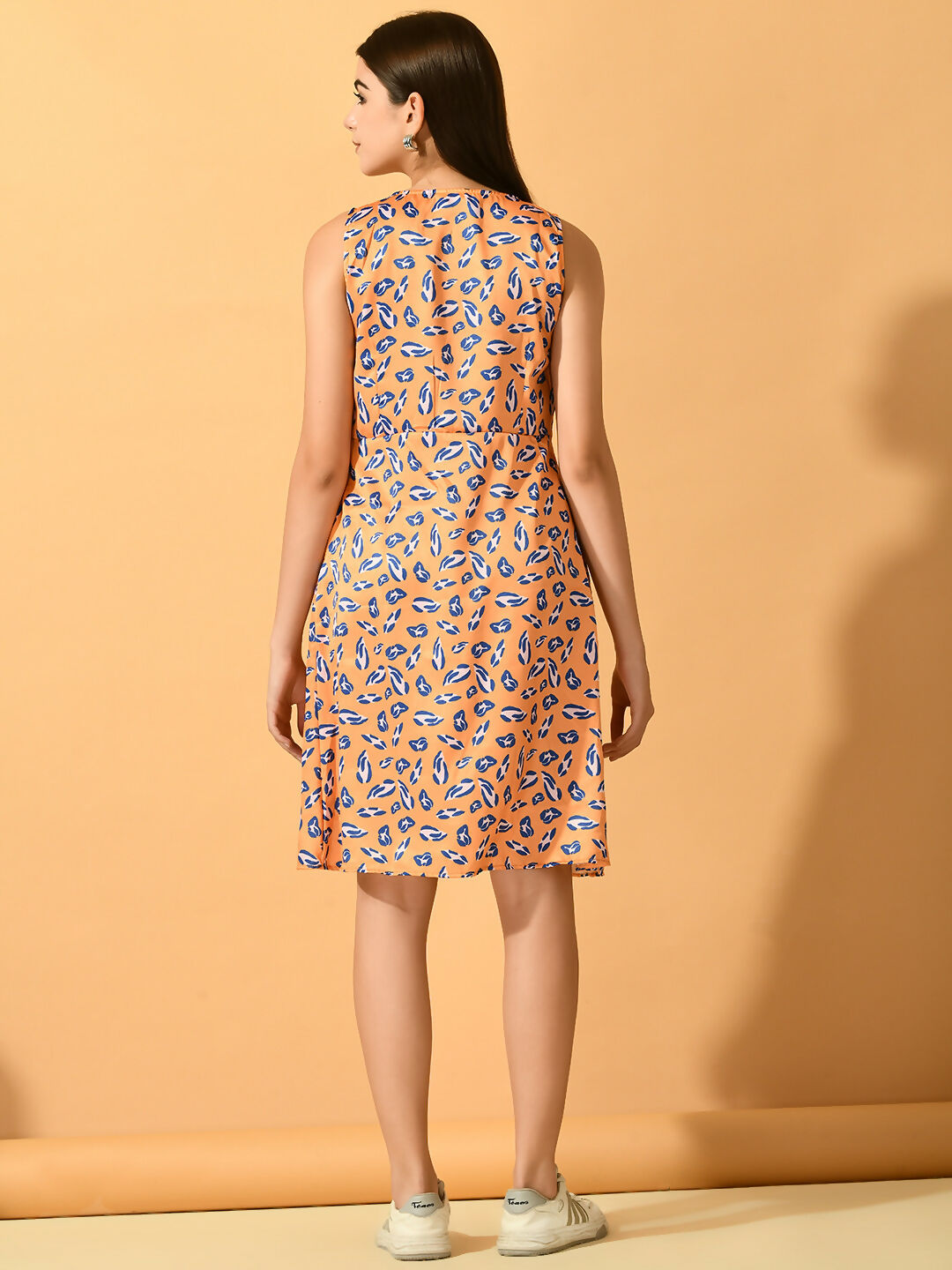 Myshka Women's Yellow Wrap Party Dress | Grocsy