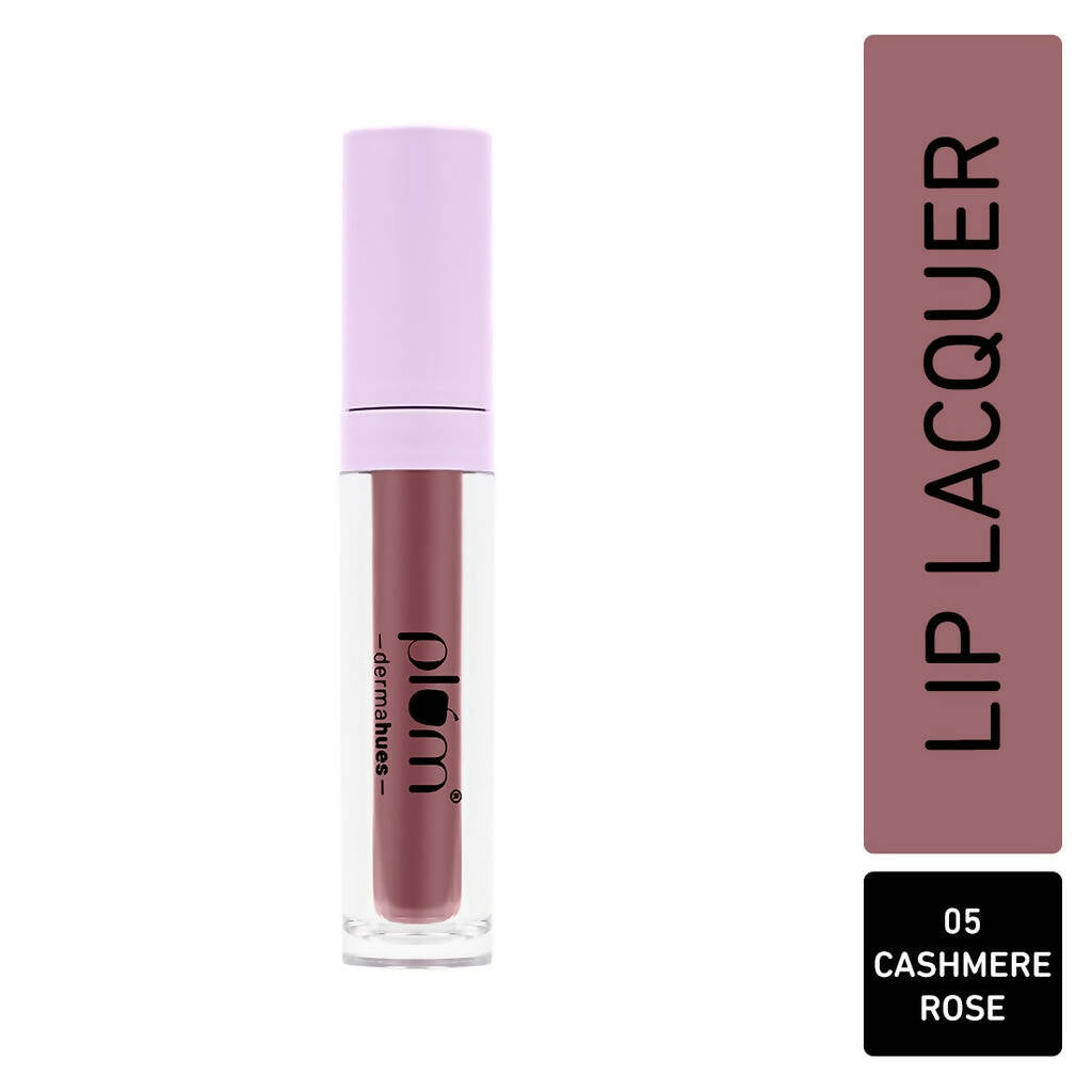 Plum Glassy Glaze Lip Lacquer 3-in-1 Lipstick + Lip Balm + Gloss 05 Cashmere Rose | Grocsy