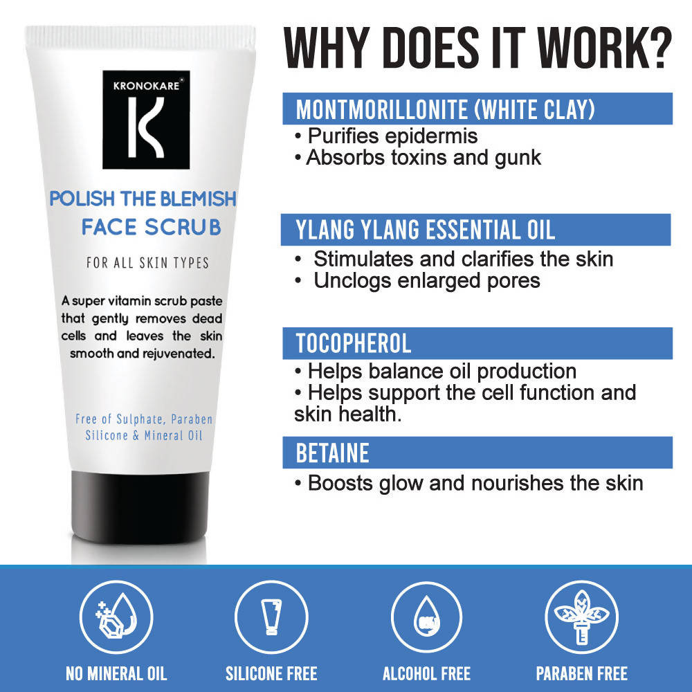 Kronokare Polish The Blemis Face Scrub | Grocsy
