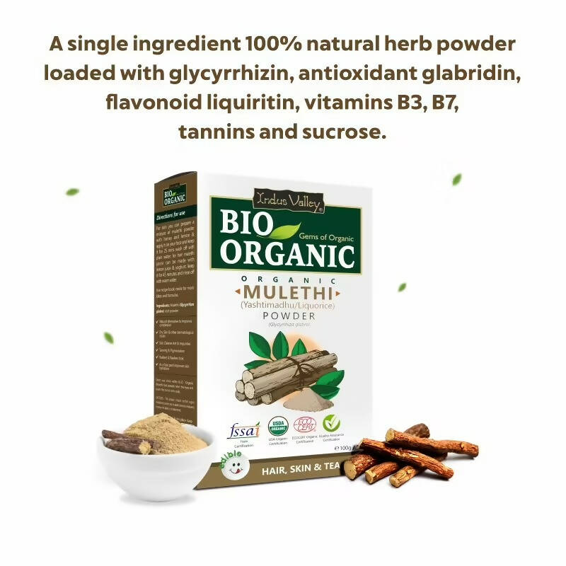 Indus Valley Bio Organic 100% Natural Mulethi Powder | Grocsy