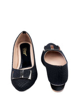 Tiny Bugs Girls Party Wear Ballerinas - Black | Grocsy