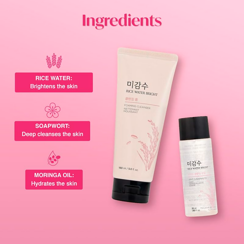 The Face Shop 2 Step Rice Water Bright Kit | Grocsy
