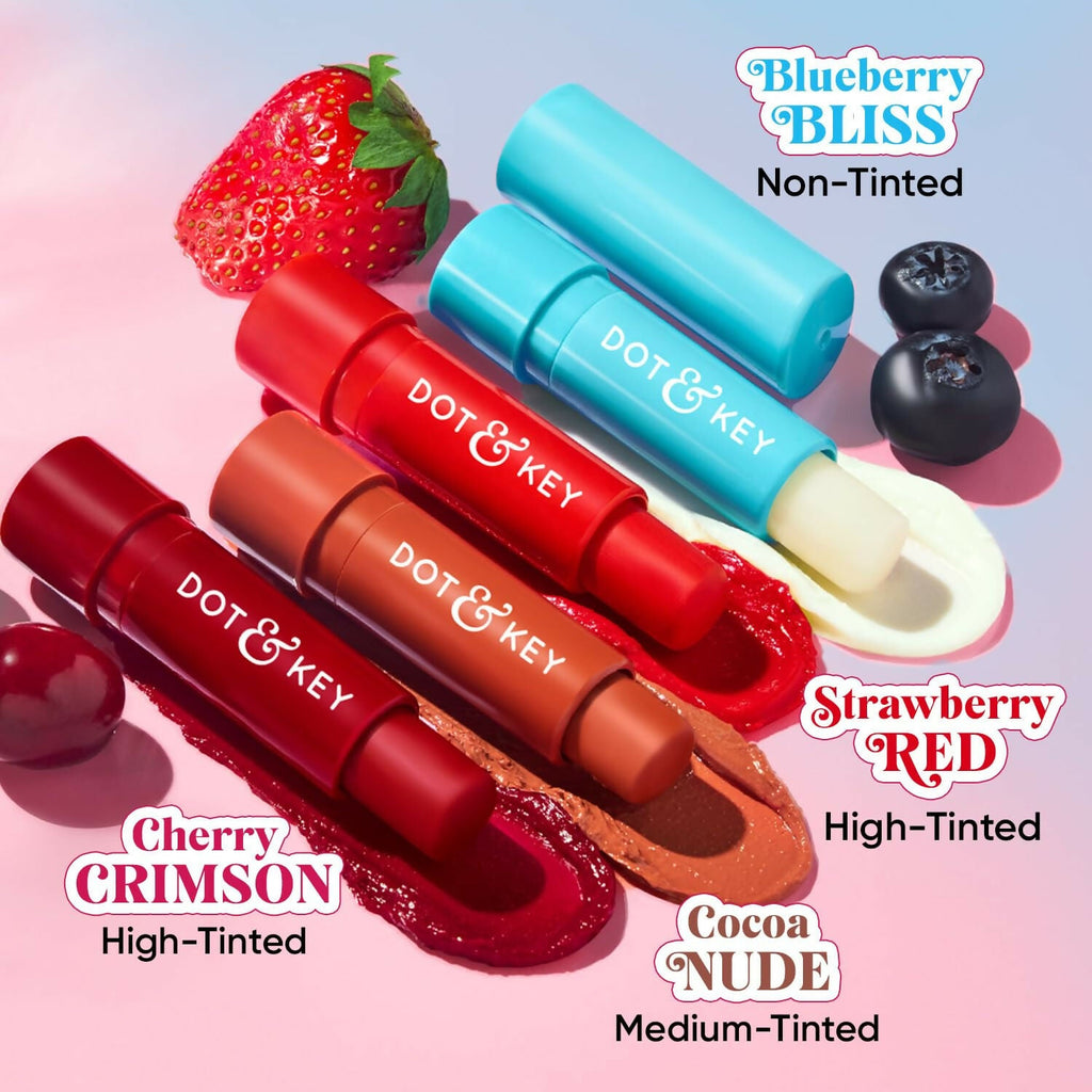 Dot & Key Barrier Repair Hydrating Lip Balm SPF 50 With Ceramides & Peptides Blueberry Bliss | Grocsy