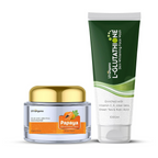 LA Organo Papaya Skin Whitening Cream and Glutathione Face Wash Combo | Grocsy