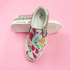 Tiny Bugs Girls Multi Printed Slip Ons Sneakers - White | Grocsy