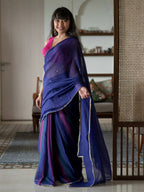 Suta Purple Woven Design Pure Cotton Saree | Grocsy