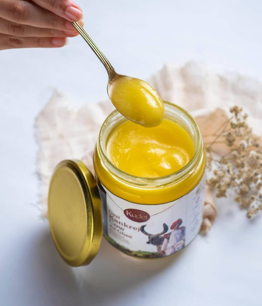Kudej Desi Kankrej Cow A2 Ghee | Premium and Organic Desi Ghee | Cultured Pure Ghee | Grocsy