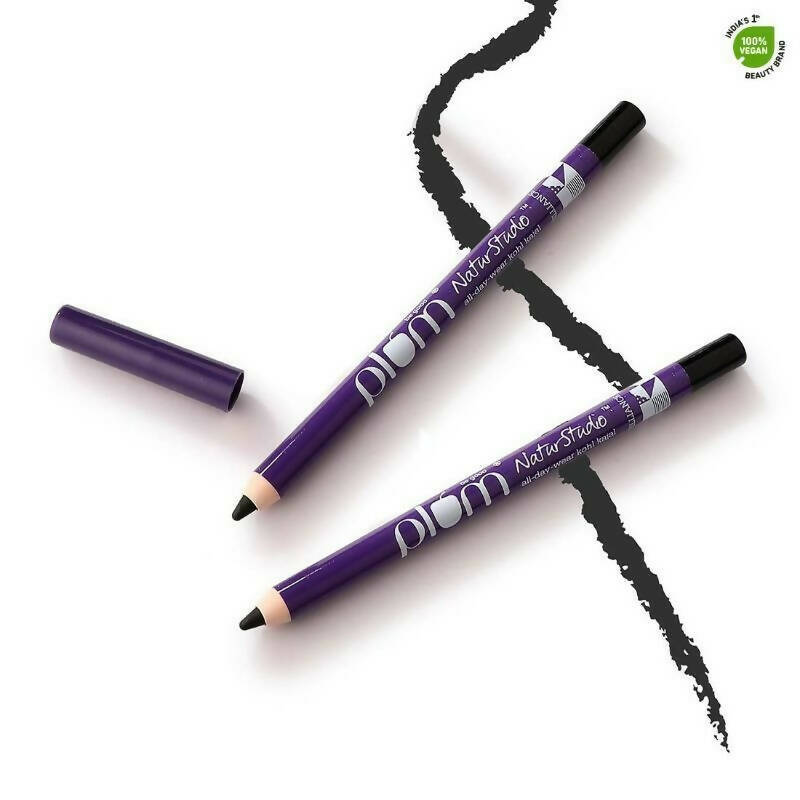 Plum NaturStudio All-Day-Wear Kohl Kajal - Black Brilliance | Grocsy