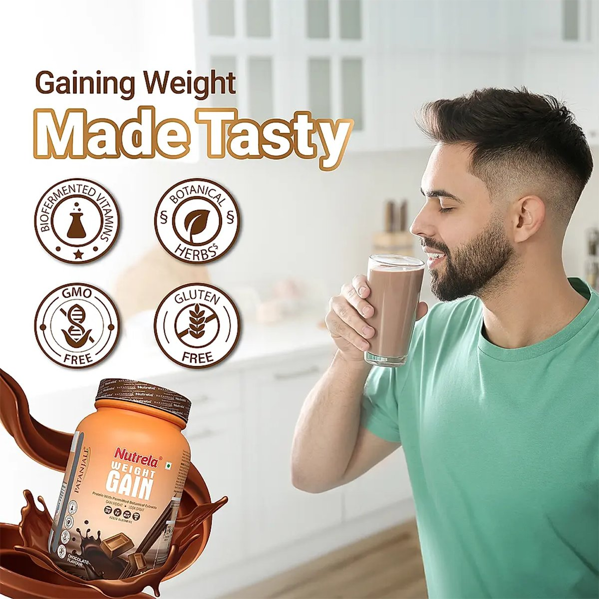 Patanjali Nutrela Weight Gain Chocolate Flavour | Grocsy