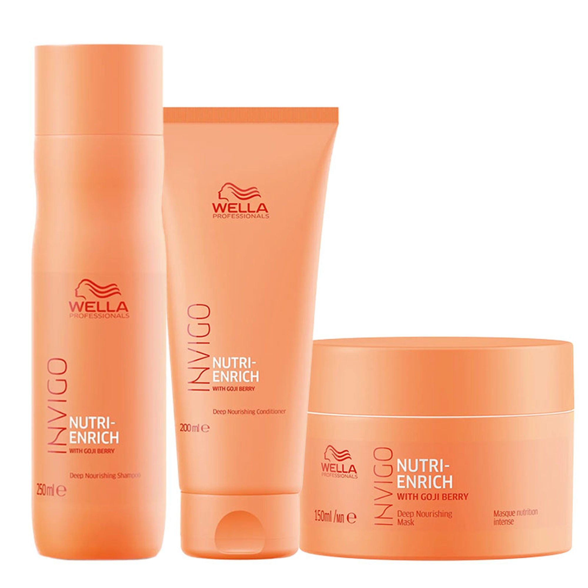 Wella Professionals INVIGO Nutri Enrich Deep Nourishing Mask, Shampoo & Conditioner Combo | Grocsy