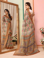 Partywear Designer Coffee Kota Doriya Fancy Saree - Dyuti | Grocsy