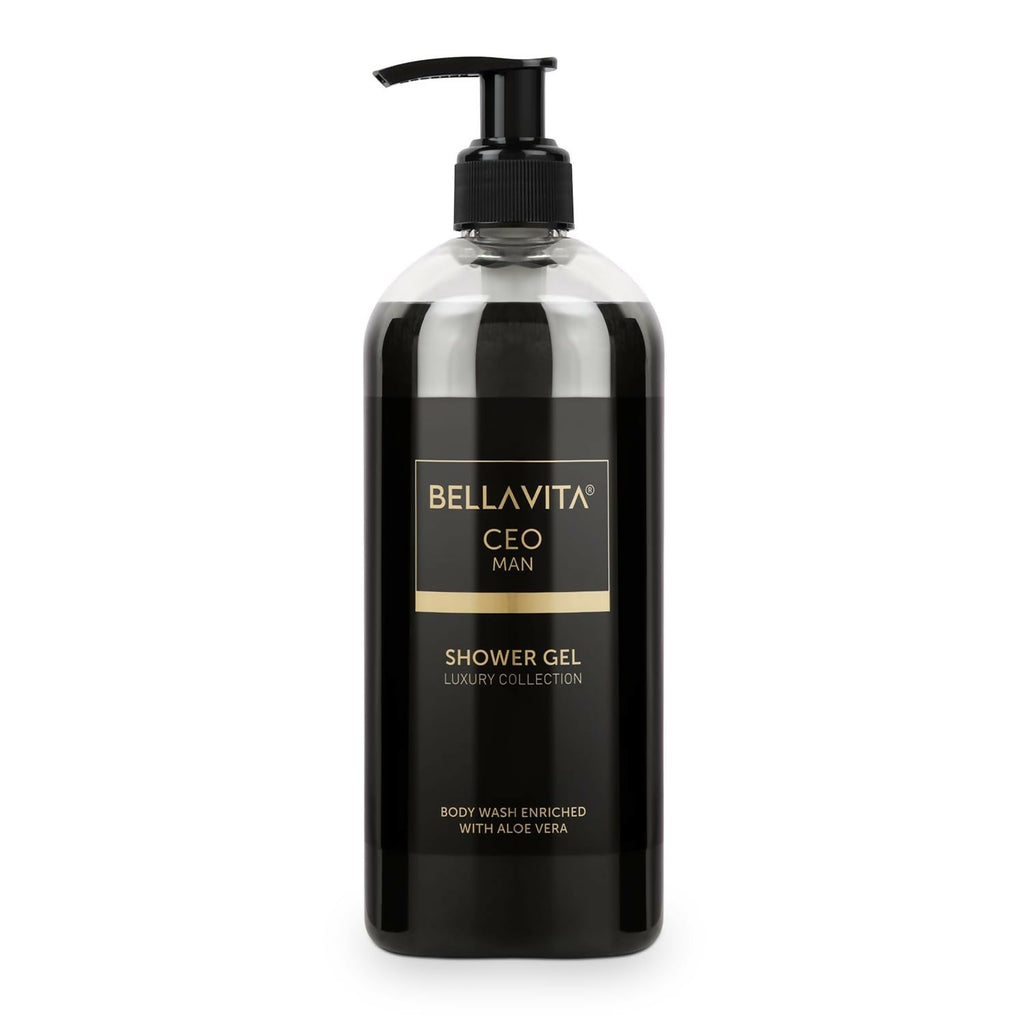 Bella Vita Luxury CEO MAN Shower Gel For Deep Cleansing, Hydrating & Moisturising Skin with Aloe Vera & Charcoal Powder | Grocsy