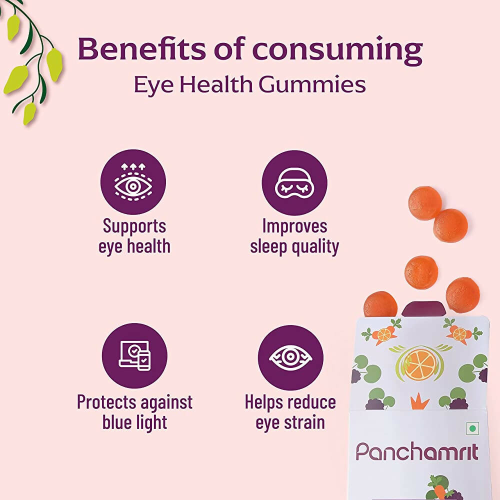 Panchamrit Eye Health Gummies-Orange Flavor | Grocsy