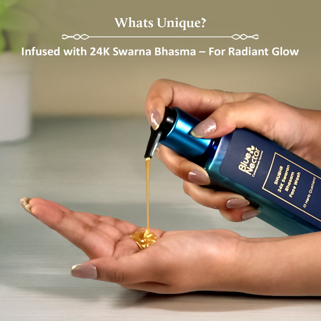 Blue Nectar 24K Gold Swaran Bhasam Face Wash | Grocsy