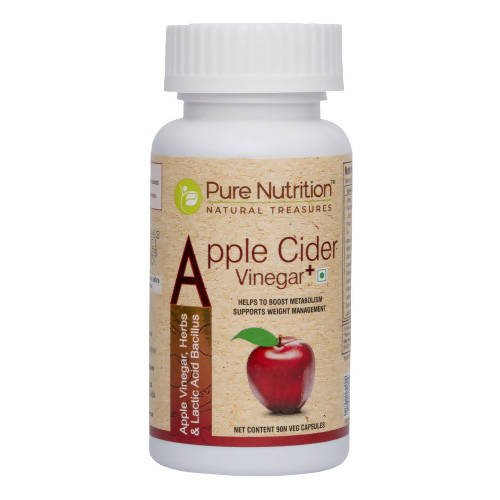 Pure Nutrition Apple Cider Vinegar with Wheat Grass & Spirulina Veg Capsules | Grocsy