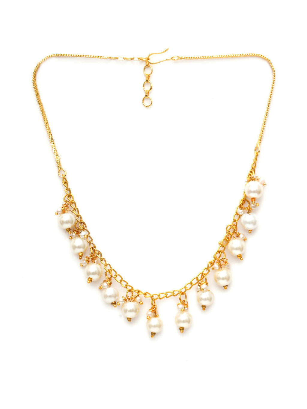 Golden Pearl Neckpiece (Gold) - Ruby Raang | Grocsy