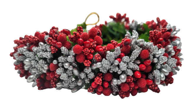 Red & Silver pollens Bridal Hair Gajra | Grocsy