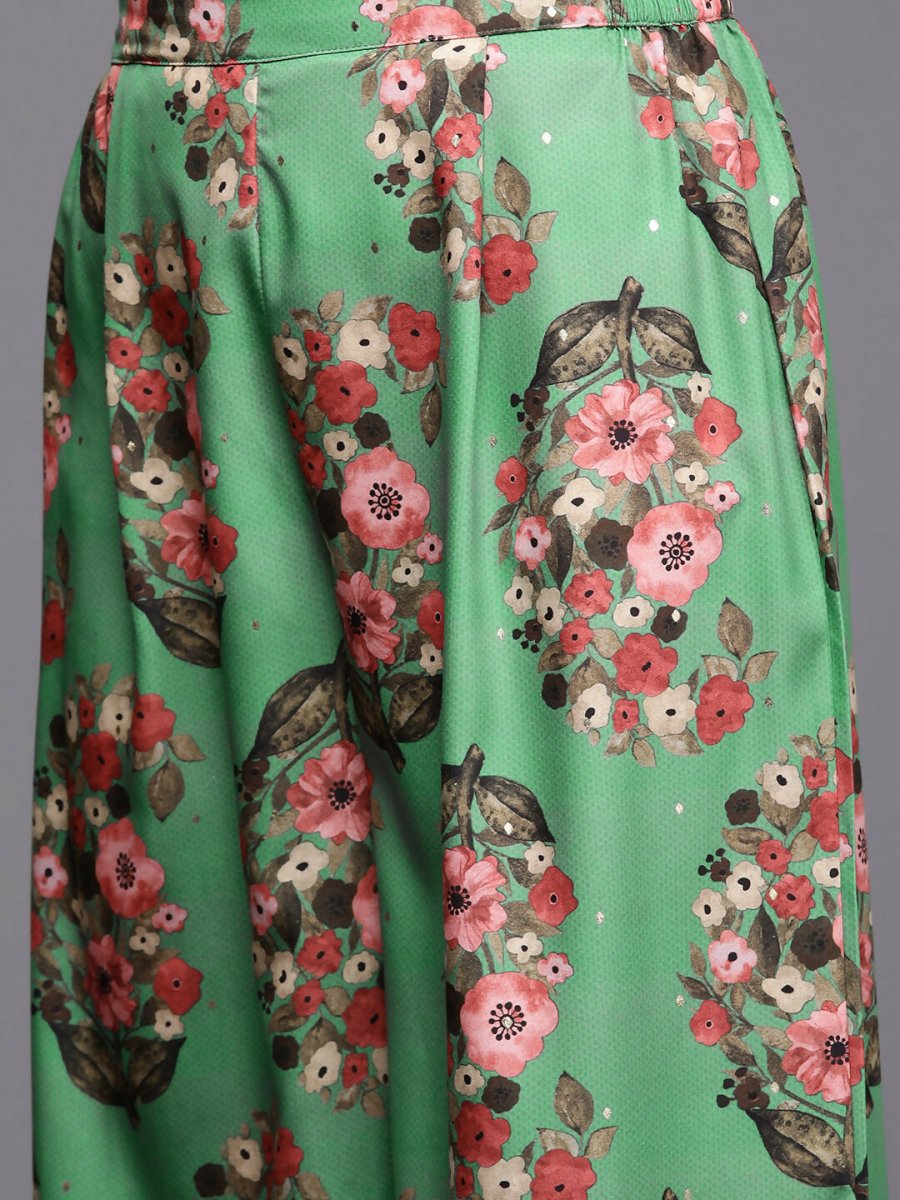 Ahalyaa Women's Traditional Wear Co-ods - Green | Grocsy