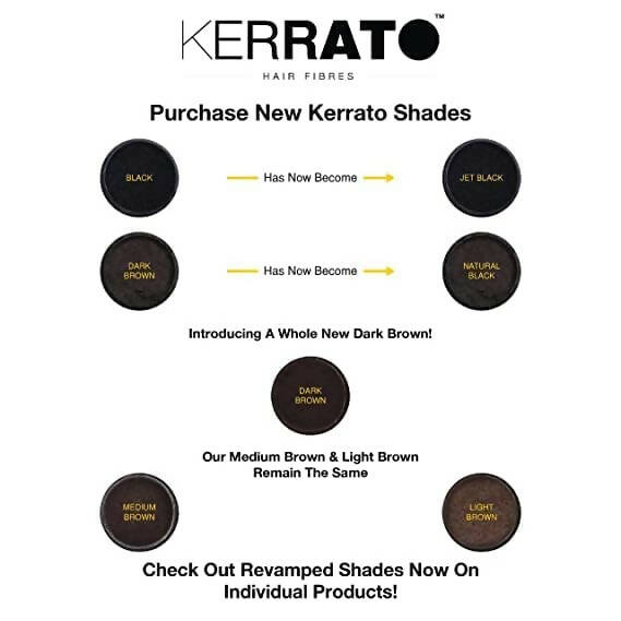 Kerrato Hair Fibres For Thinning Hair (Natural Black) | Grocsy