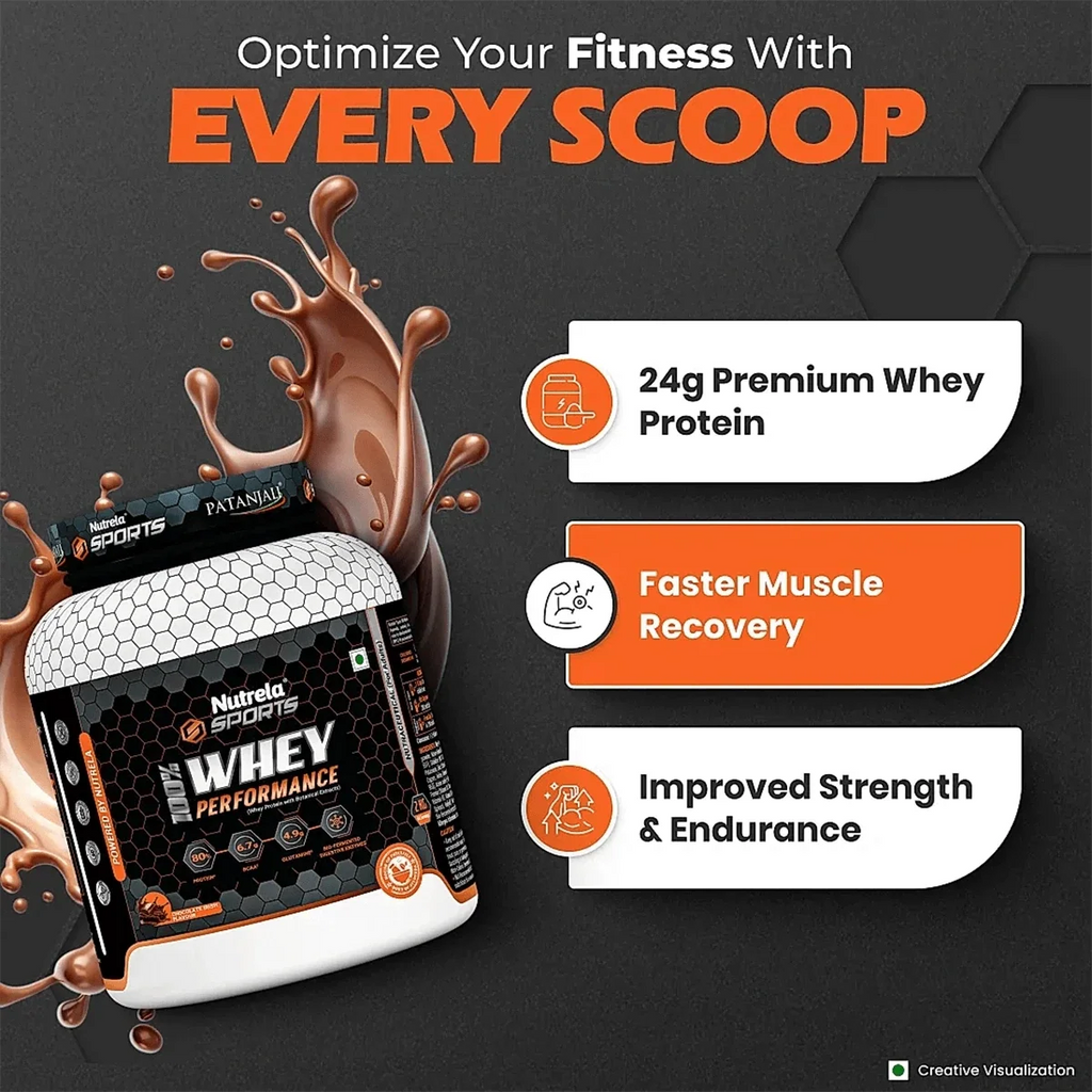 Patanjali Nutrela Sports Whey Performance (Choc-irish) | Grocsy