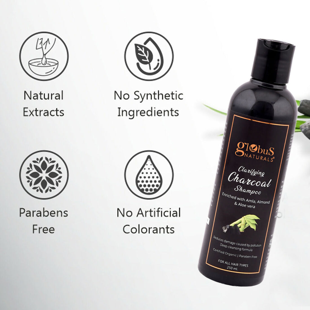 Globus Naturals Charcoal Shampoo | Grocsy