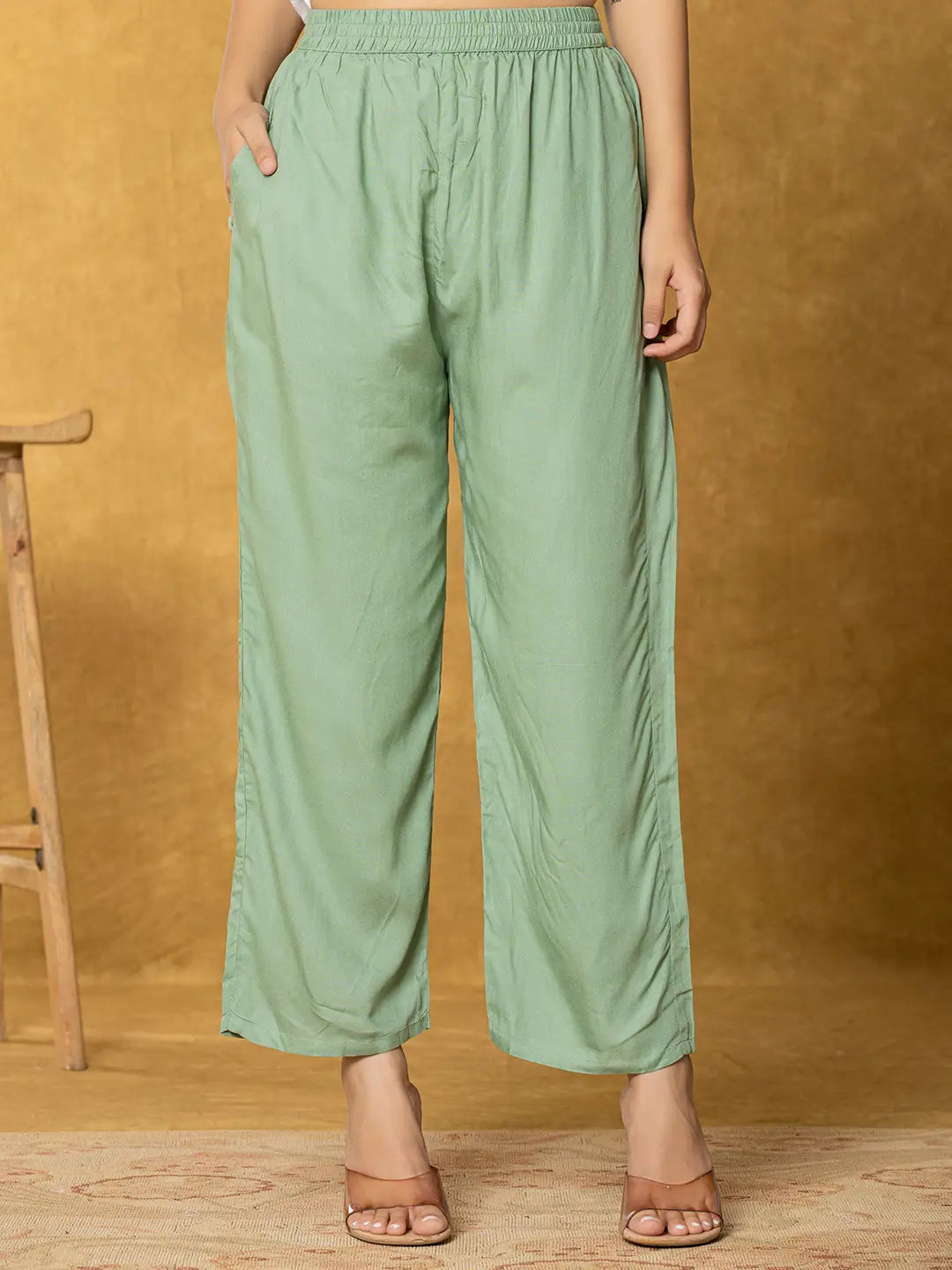 Yufta White And Green Linen Kurta Dupatta Pant Set | Grocsy