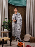 Yufta White Cotton Straight Paisley Kurta Dupatta Pant Set | Grocsy