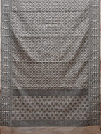 White Cut Work Cotton Handloom Saree with All Over Jamdani Style Design - Global Threads | Grocsy