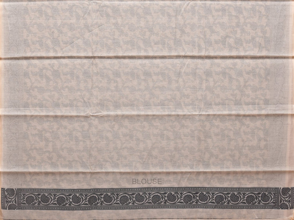 White Cut Work Sico Cotton Saree with All Over and Border Design - Global Threads | Grocsy
