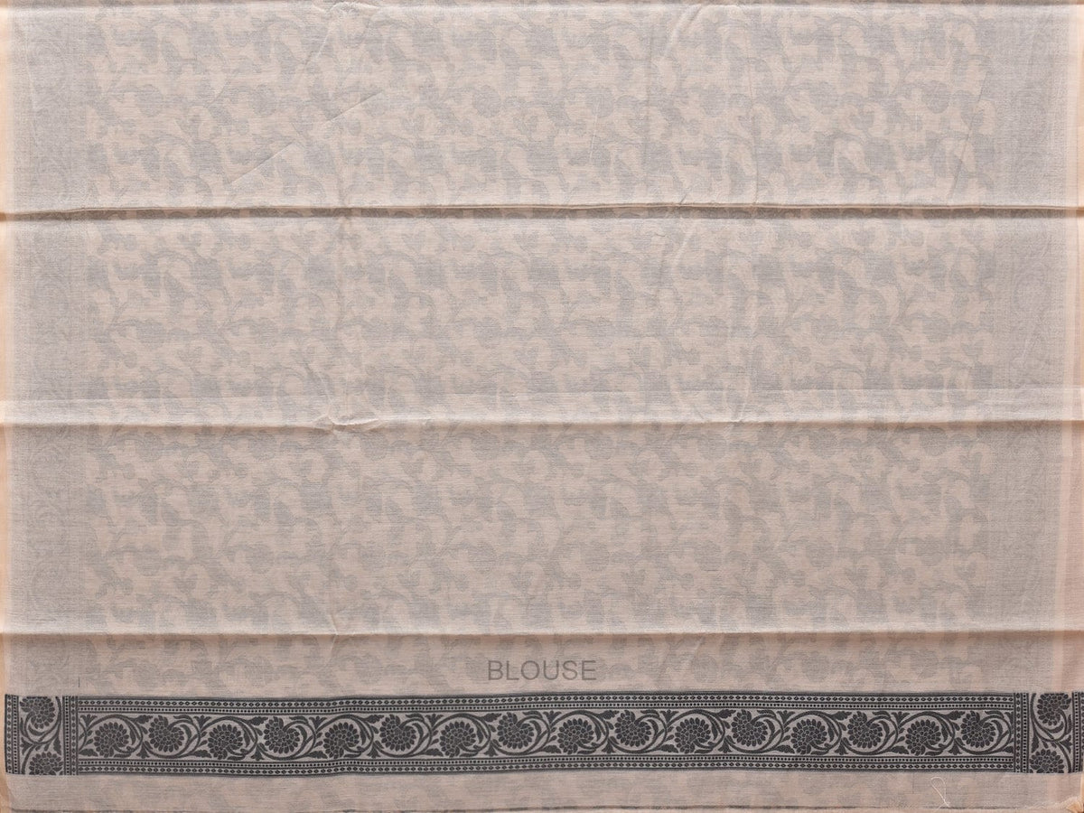 White Cut Work Sico Cotton Saree with All Over and Border Design - Global Threads | Grocsy