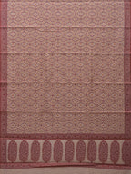 White Cut Work Sico Cotton Saree with All Over Banaras Design - Global Threads | Grocsy