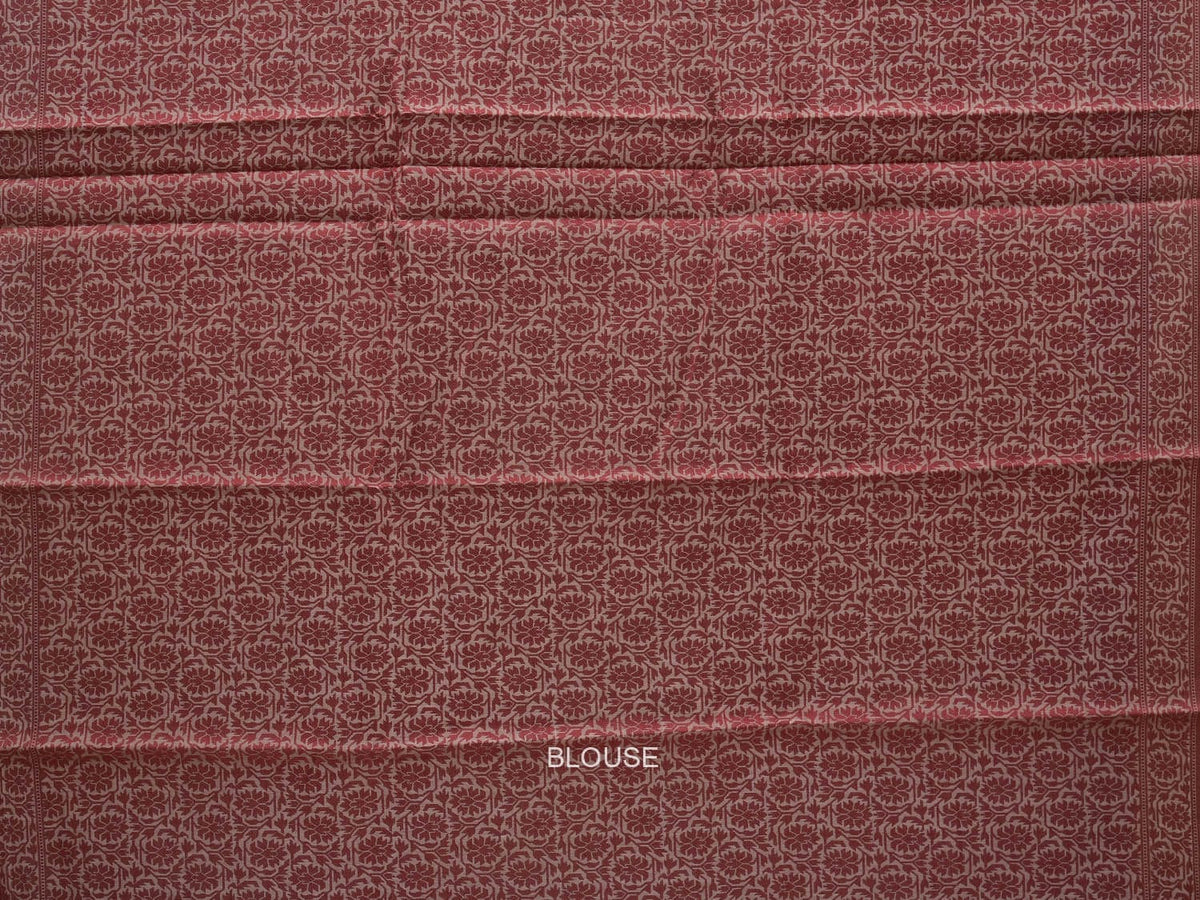 White Cut Work Sico Cotton Saree with All Over Banaras Design - Global Threads | Grocsy