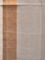 White Khadi Cotton Handloom Saree with Parrots Pallu Design - Global Threads | Grocsy