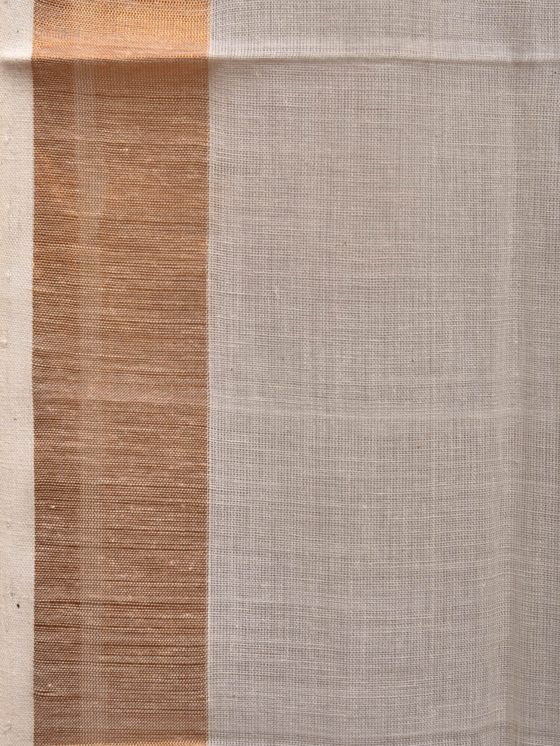 White Khadi Cotton Handloom Saree with Parrots Pallu Design - Global Threads | Grocsy