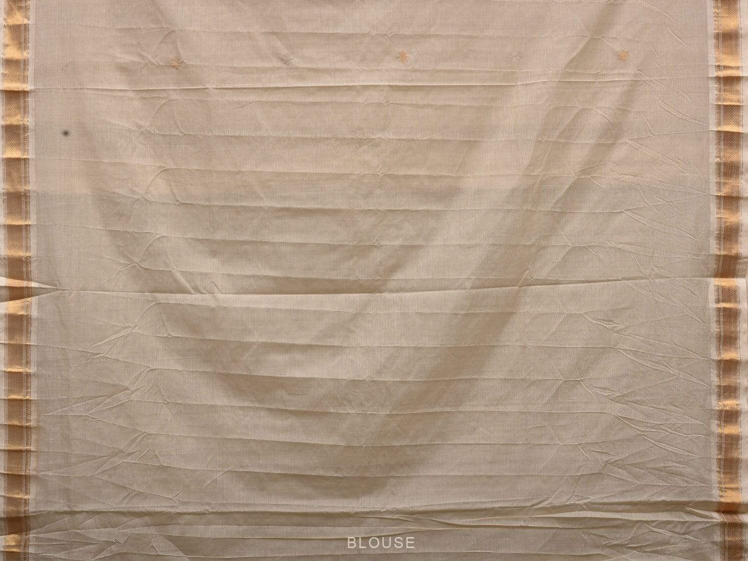 White Uppada Cotton Handloom Saree with Jamdani Pallu Design - Global Threads | Grocsy