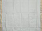 White Uppada Cotton Handloom Saree with Mango Design Pallu - Global Threads | Grocsy
