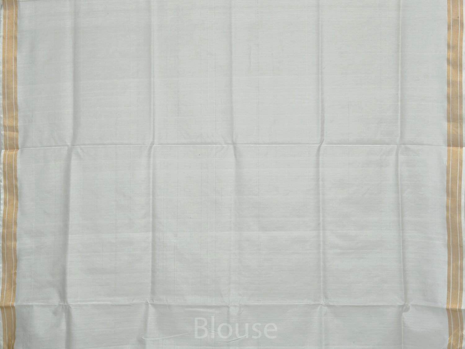 White Uppada Cotton Handloom Saree with Mango Design Pallu - Global Threads | Grocsy