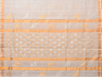White Uppada Cotton Silk Handloom Saree with Hamsa Pallu Design - Global Threads | Grocsy