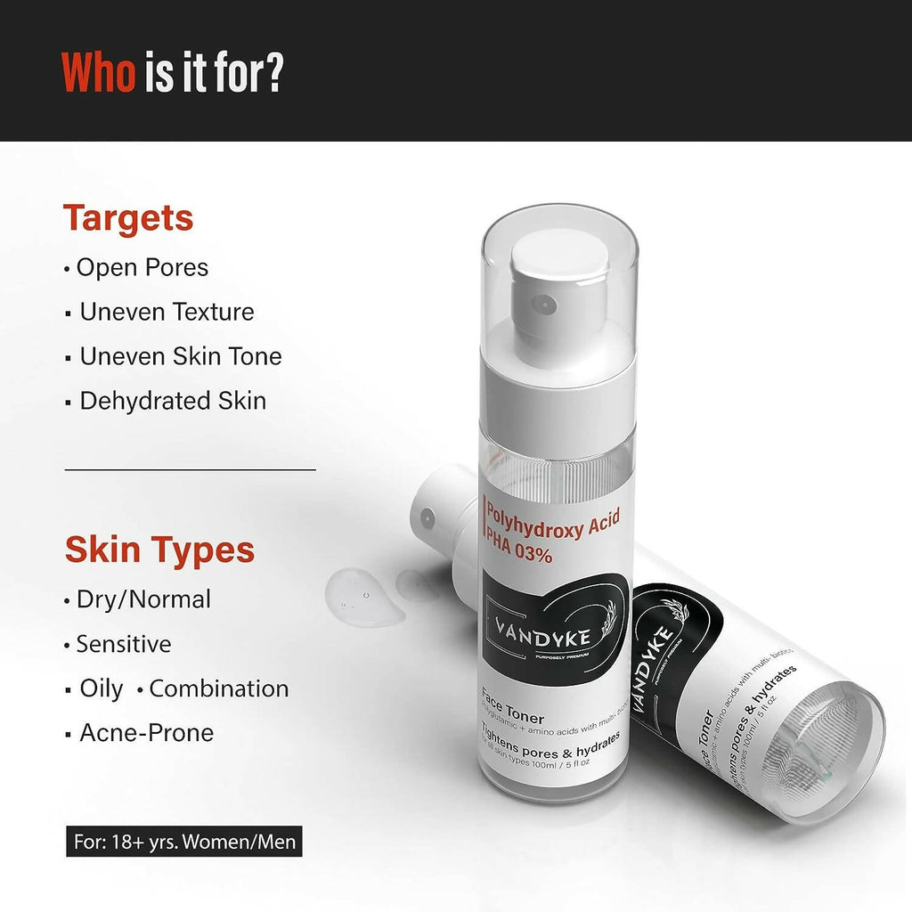 Vandyke 3% PHA Face Toner | Grocsy