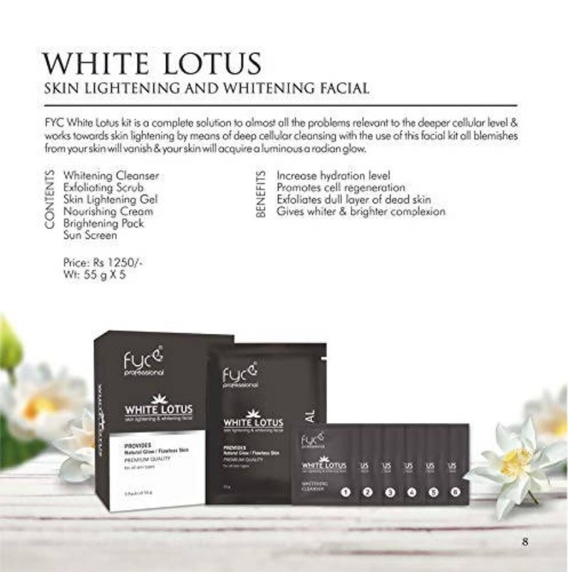 FYC Professional White Lotus Facial kit | Grocsy