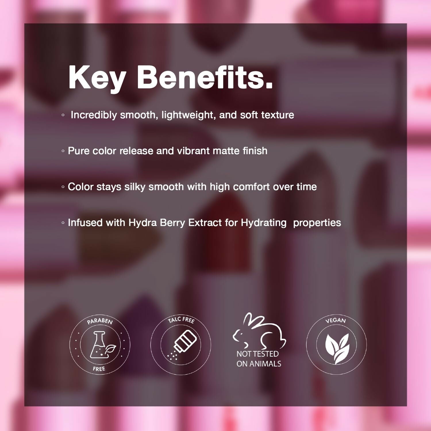 Joyology Beauty Matte-Tastick Lipstick - Hues Hiccup | Grocsy