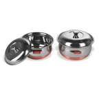 Sumeet Stainless Steel Copper Bottom Multipurpose Cook & Serve Handi With Lid - 2 Pcs Set | Grocsy