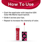 Jaquline USA Color Me Matte Liquid Lipstick - Sangria Red | Grocsy