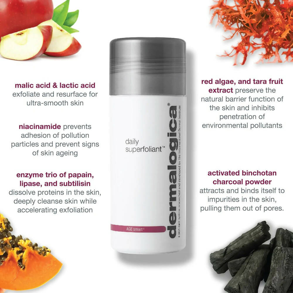 Dermalogica Daily Superfoliant Anti-Pollution Face Scrub with Charcoal | Grocsy