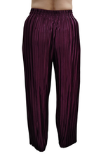 Jaitra Apparels Wine Satin Pleated Free Size Palazzo | Grocsy