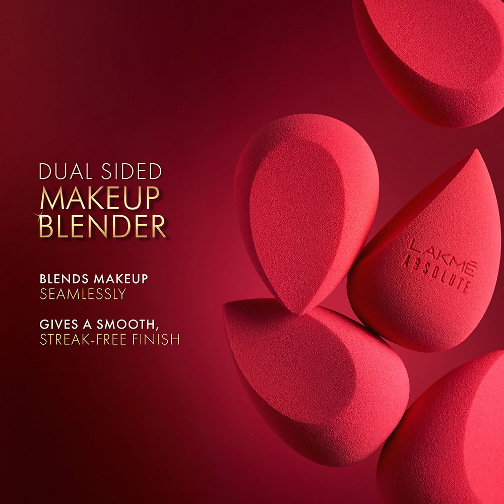 Lakme Absolute Makeup Master Tools - Dual Ended Sided Beauty Blender | Grocsy