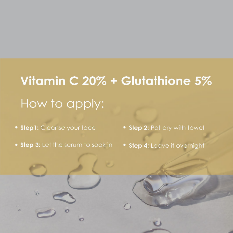 The Body Temple Vitamin C 20% + Glutathione 5% Face Serum | Grocsy