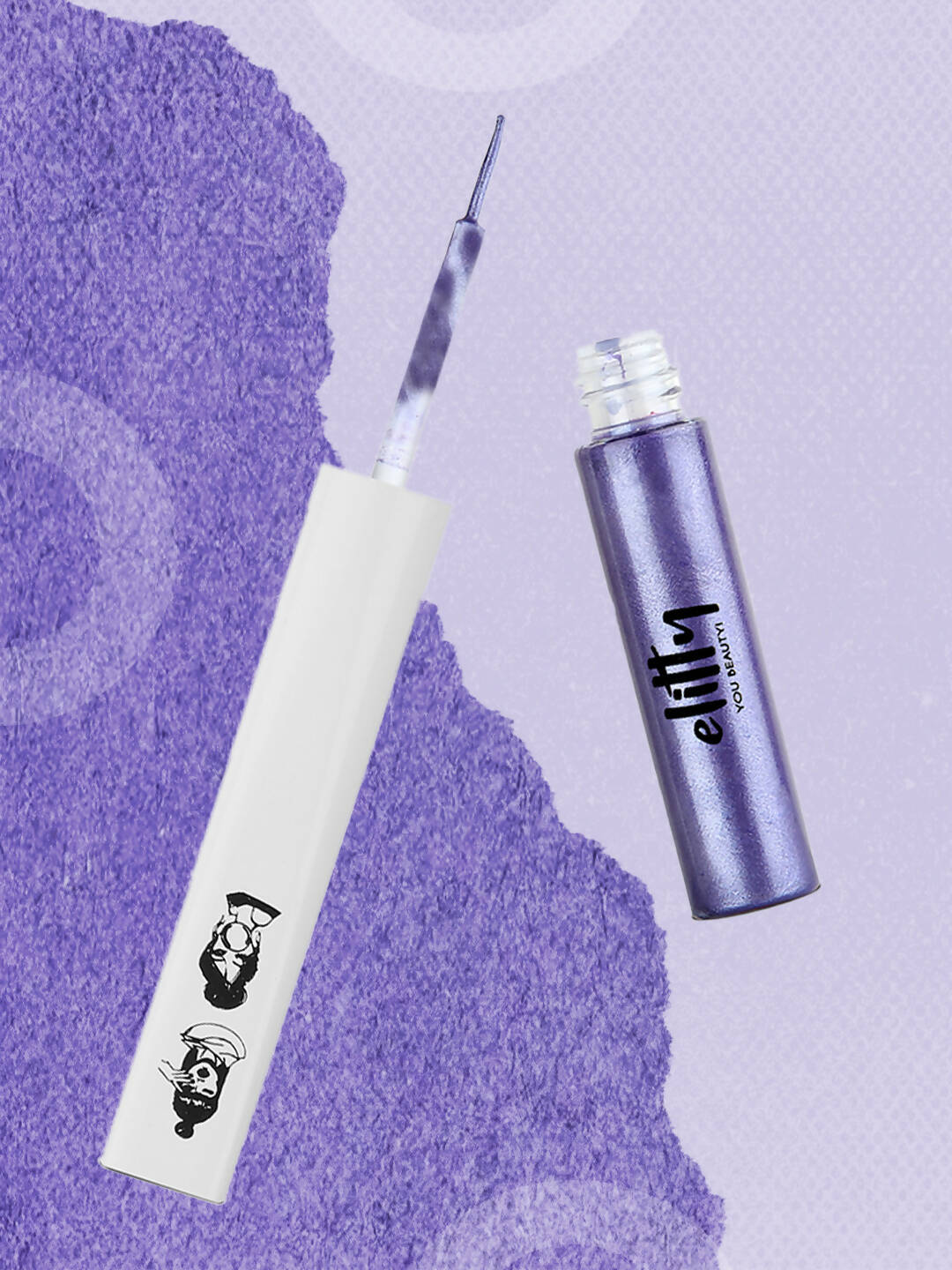 Elitty Purple Pop Color Metallic Finish Liquid Eyeliner - Lucid Dreaming (Purple) | Grocsy