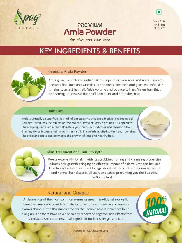 Spag Herbals Premium Amla Powder | Grocsy