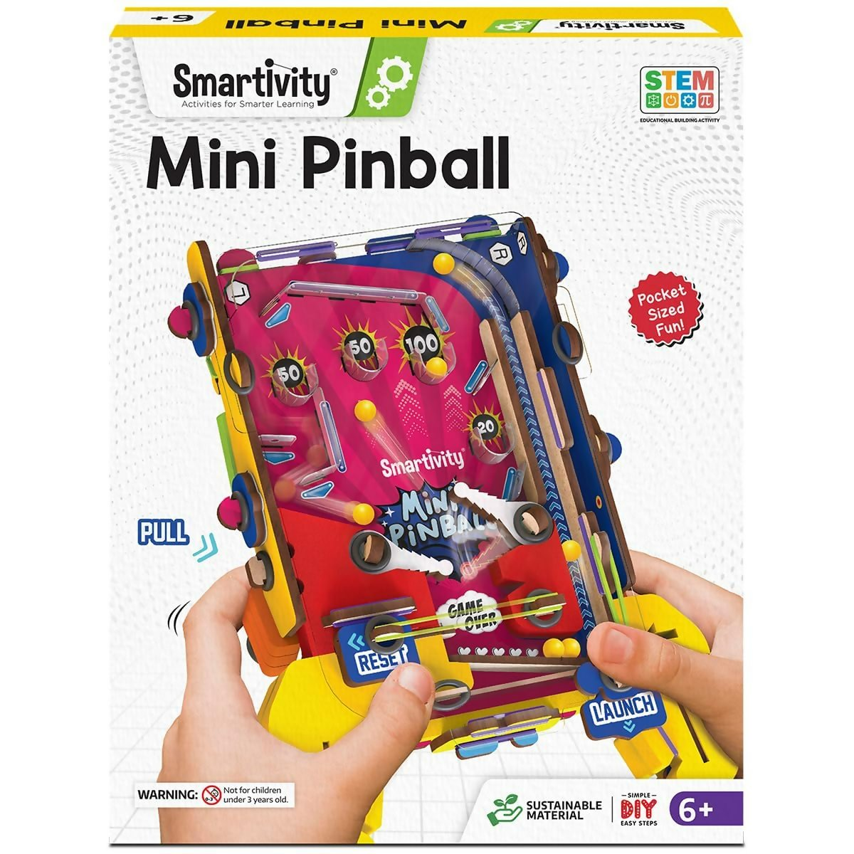Smartivity DIY Pocket Pinball For Kids Ages 6-7-8-9-10-11-12 Years Hand-Held Exciting Arcade Game | Grocsy